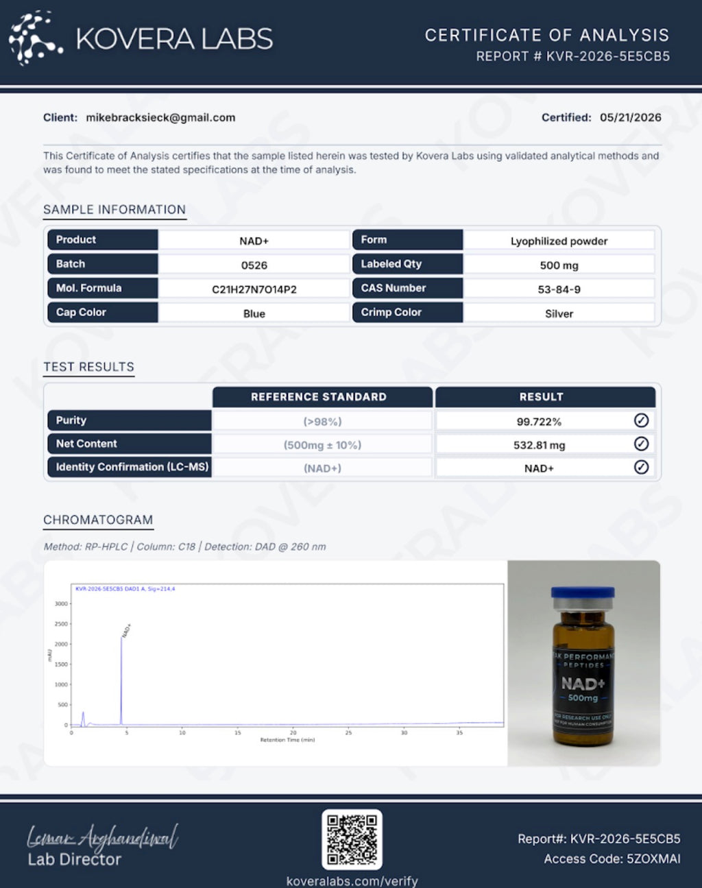 NAD+ 500mg