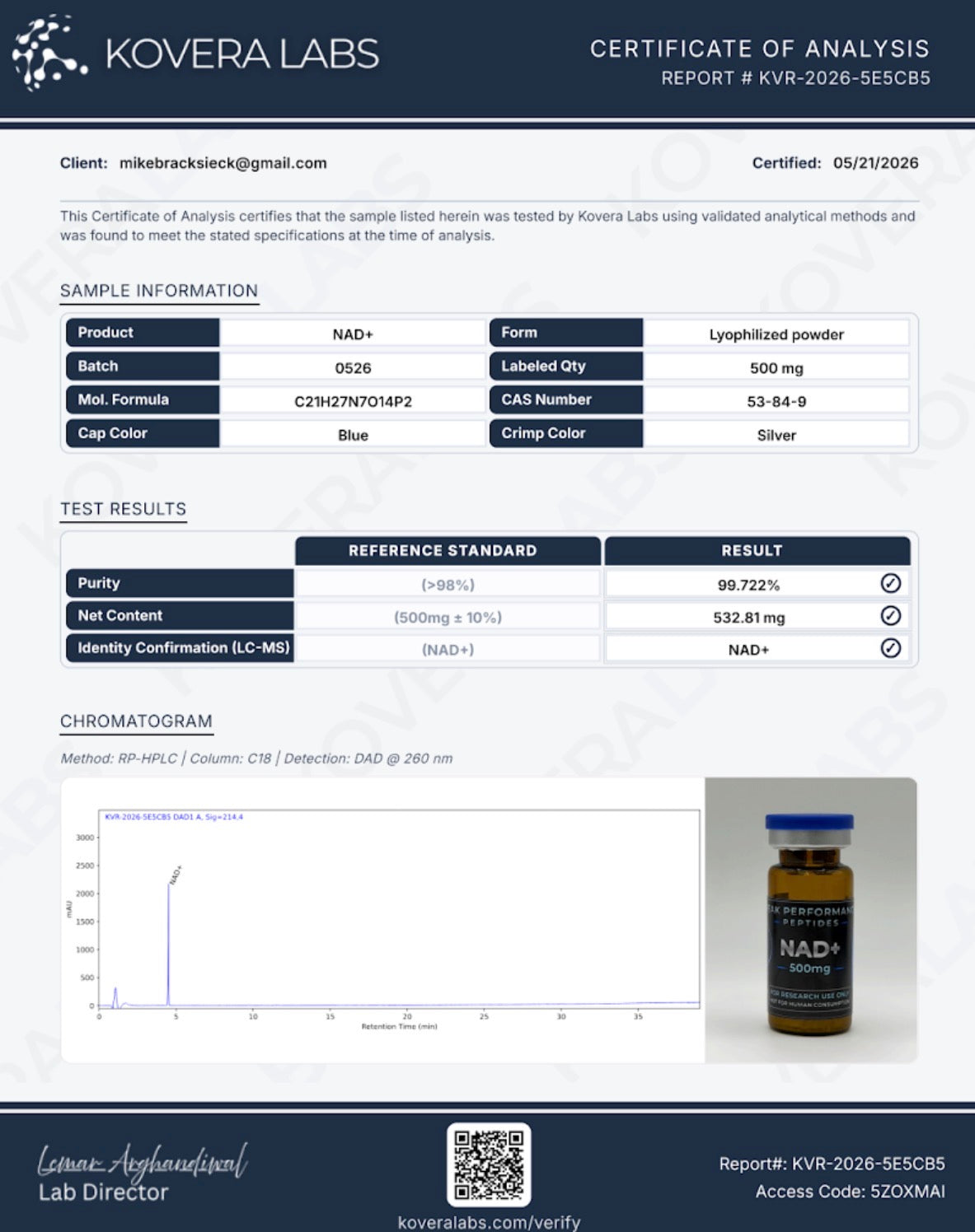 NAD+ 500mg